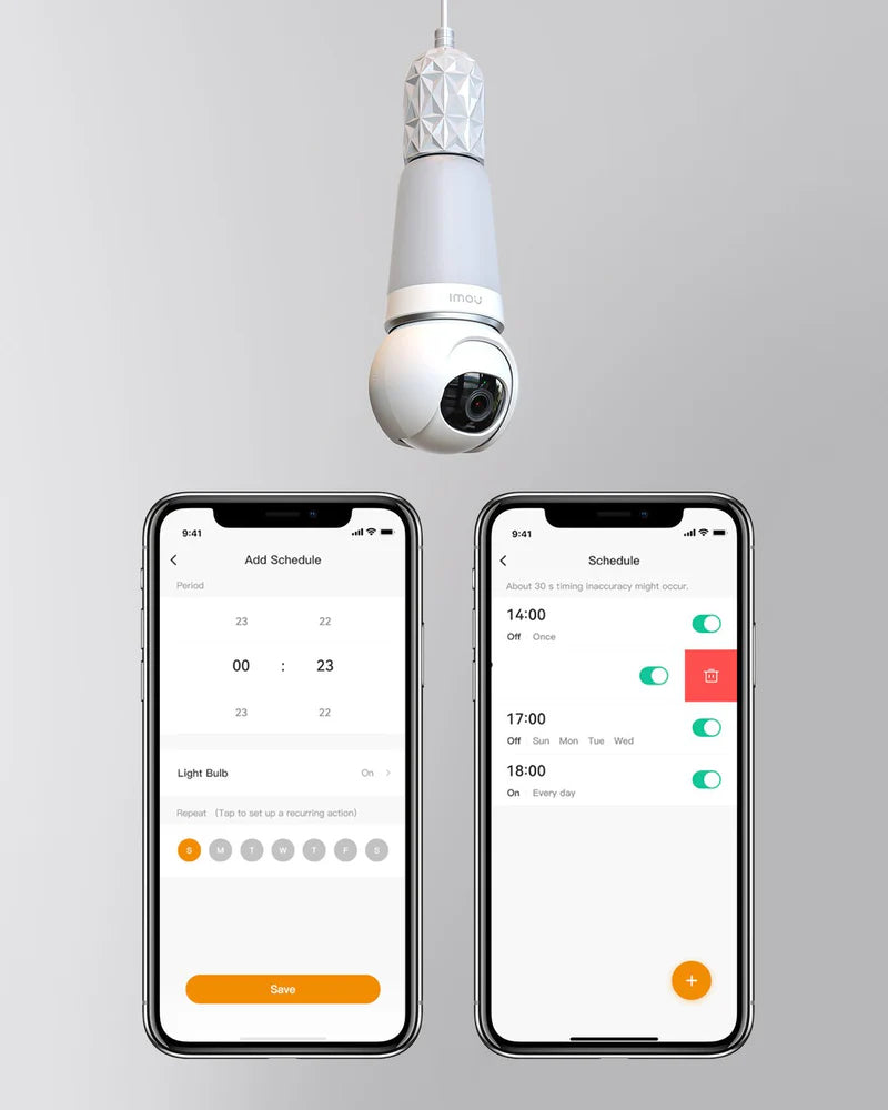 Imou E27 Bulb Cam 3MP 2K Wi-Fi – Câmera de Segurança com Lâmpada Integrada e Visão 360°