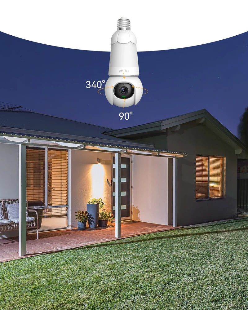Imou E27 Bulb Cam 3MP 2K Wi-Fi – Câmera de Segurança com Lâmpada Integrada e Visão 360°