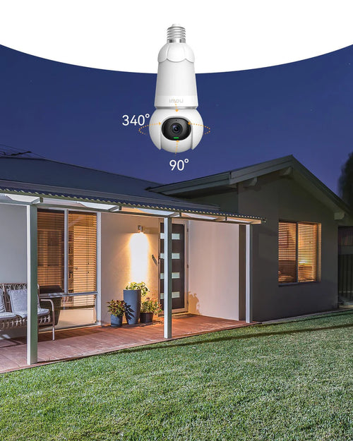 Imou E27 Bulb Cam 3MP 2K Wi-Fi – Câmera de Segurança com Lâmpada Integrada e Visão 360°